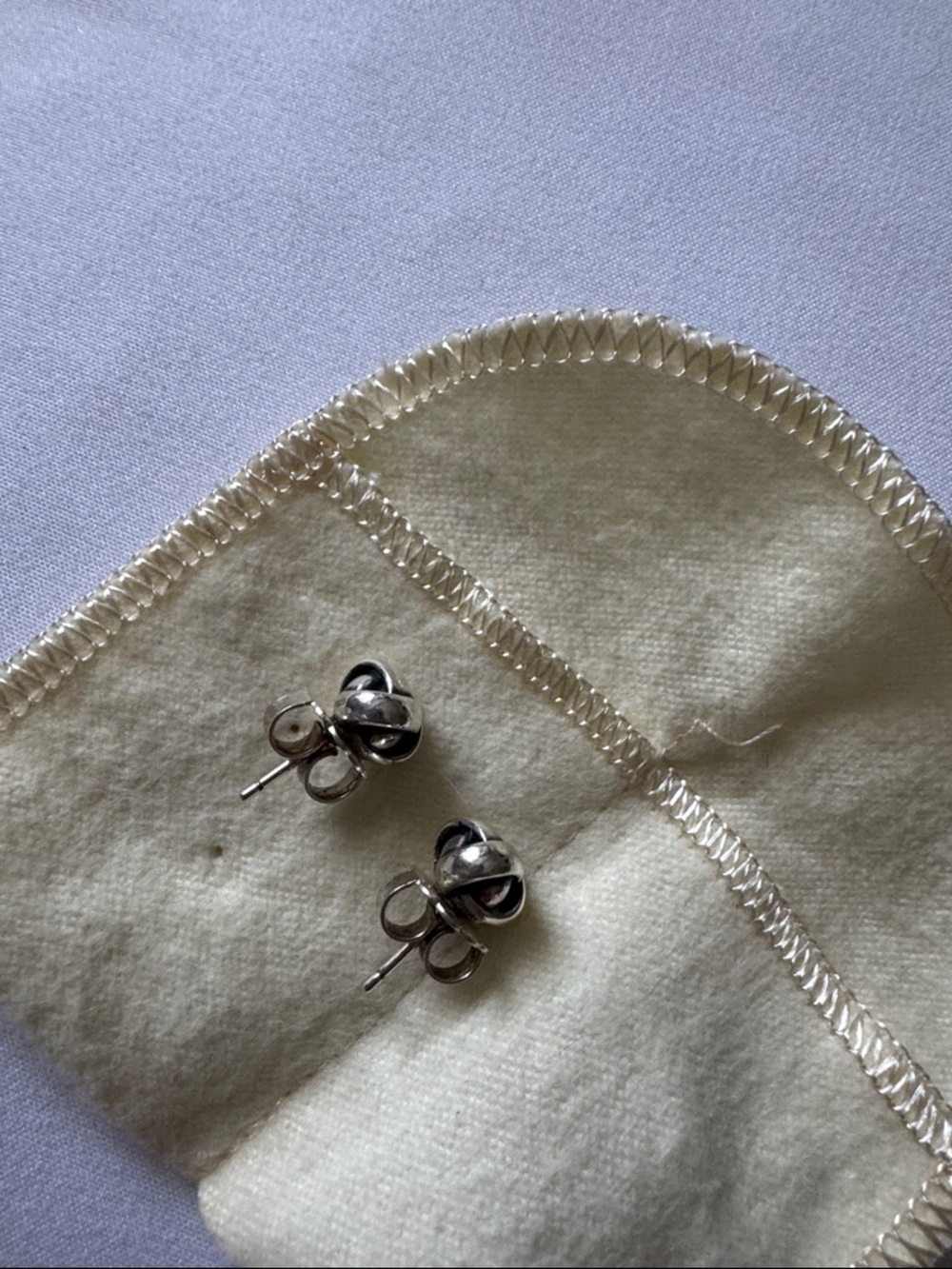 James Avery Sterling Silver Knot Stud Earrings - Picture 4 of 5